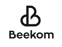 Logo sticky dark de l'agence de communication Beekom à La Rochelle